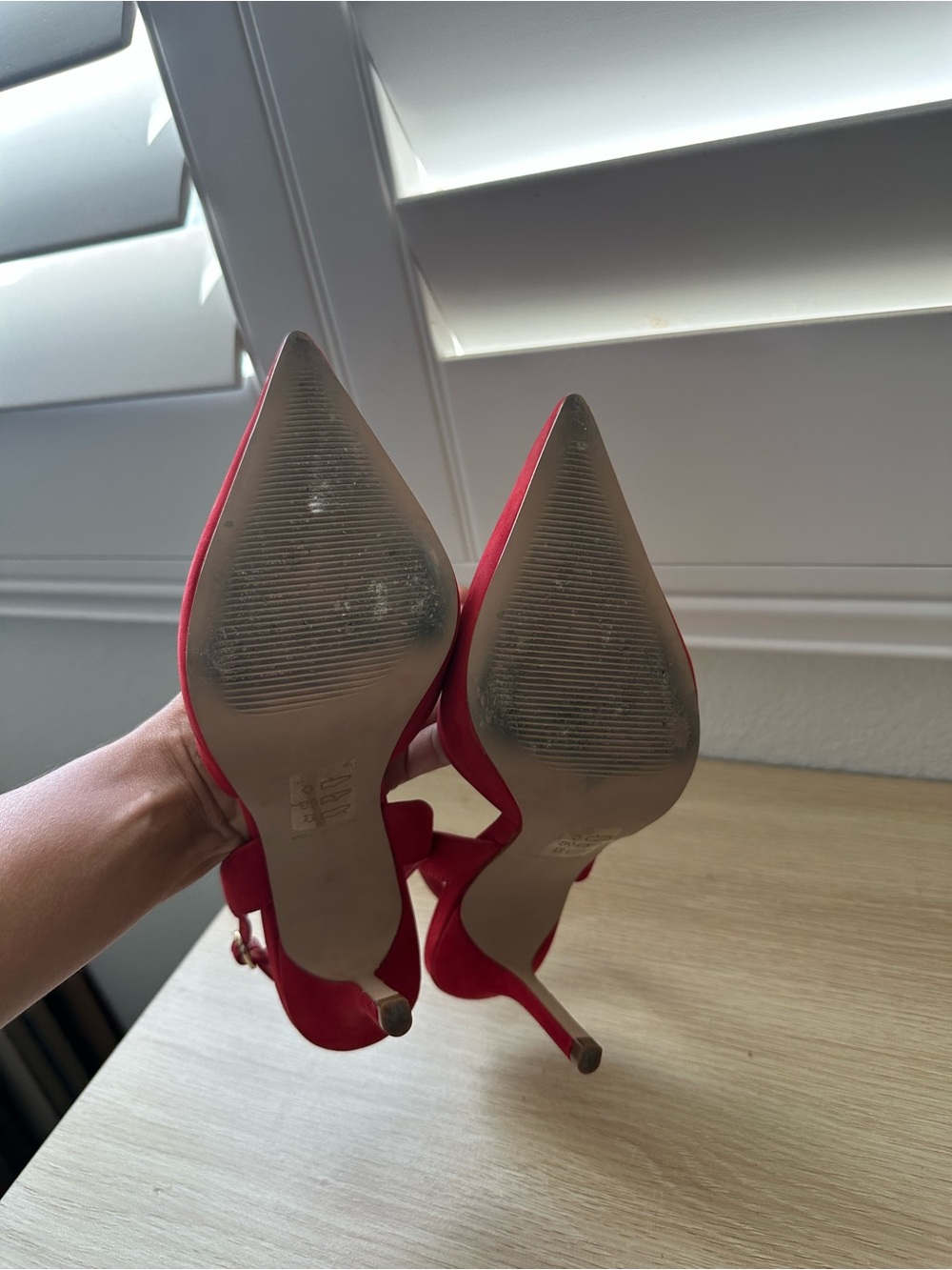 ALDO Red Suede Pointed-Toe Slingback Pumps - Picture 5 of 7